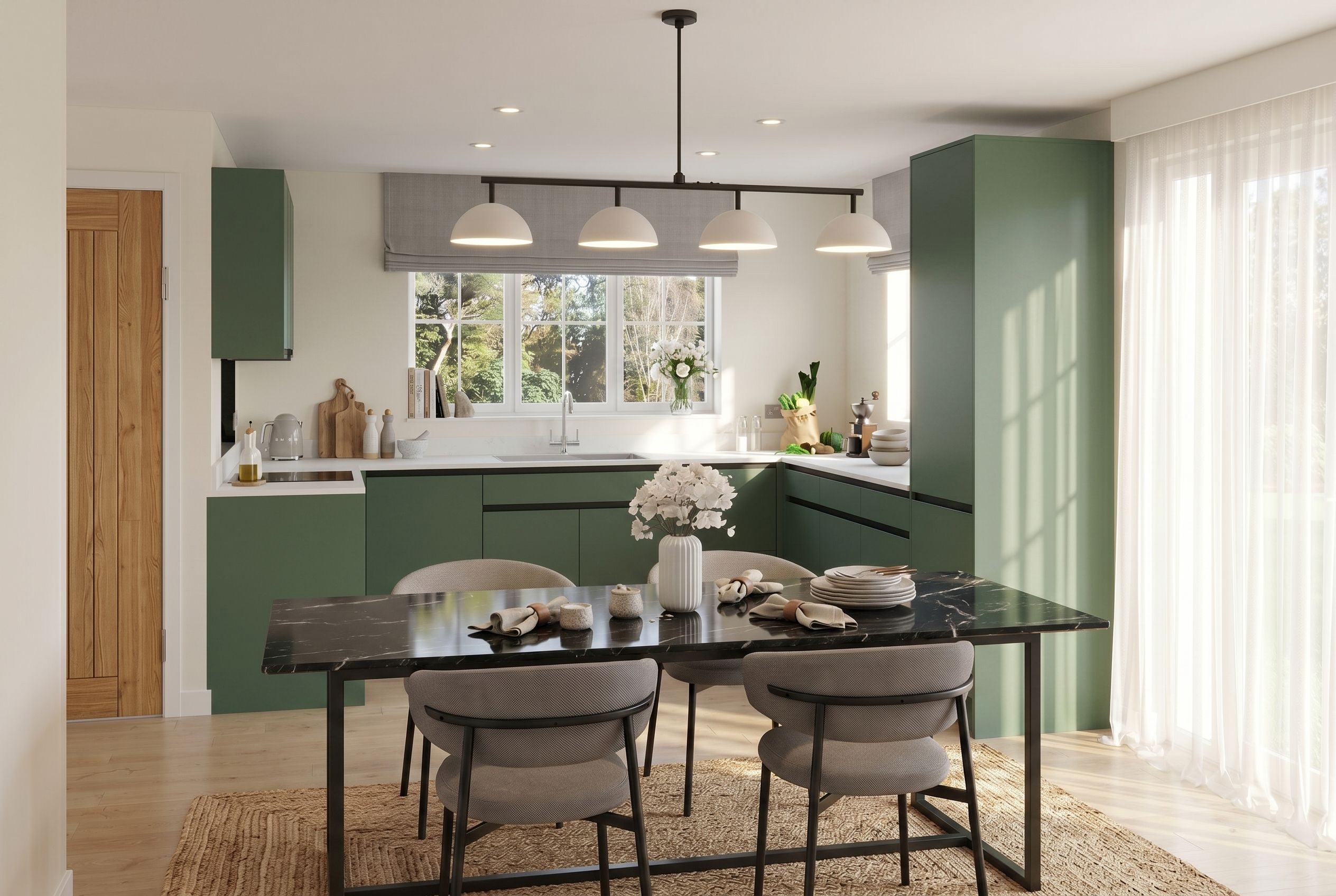 The Willow - 1072H3 handleless kitchen